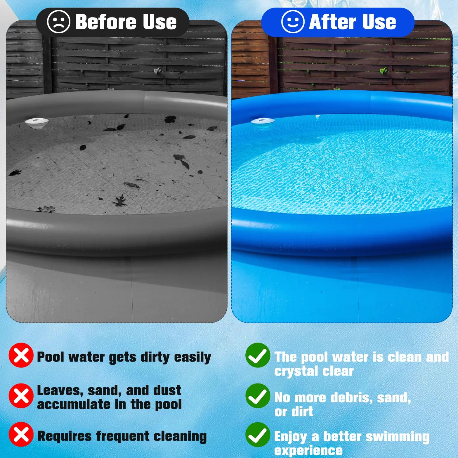 Pediluvio e Piscina Gonfiabile, Bacino per Pediluvio 60 x 45 CM, con Pompa per Scale di Ingresso, Spa, Accessori per Piscine Fuori Terra