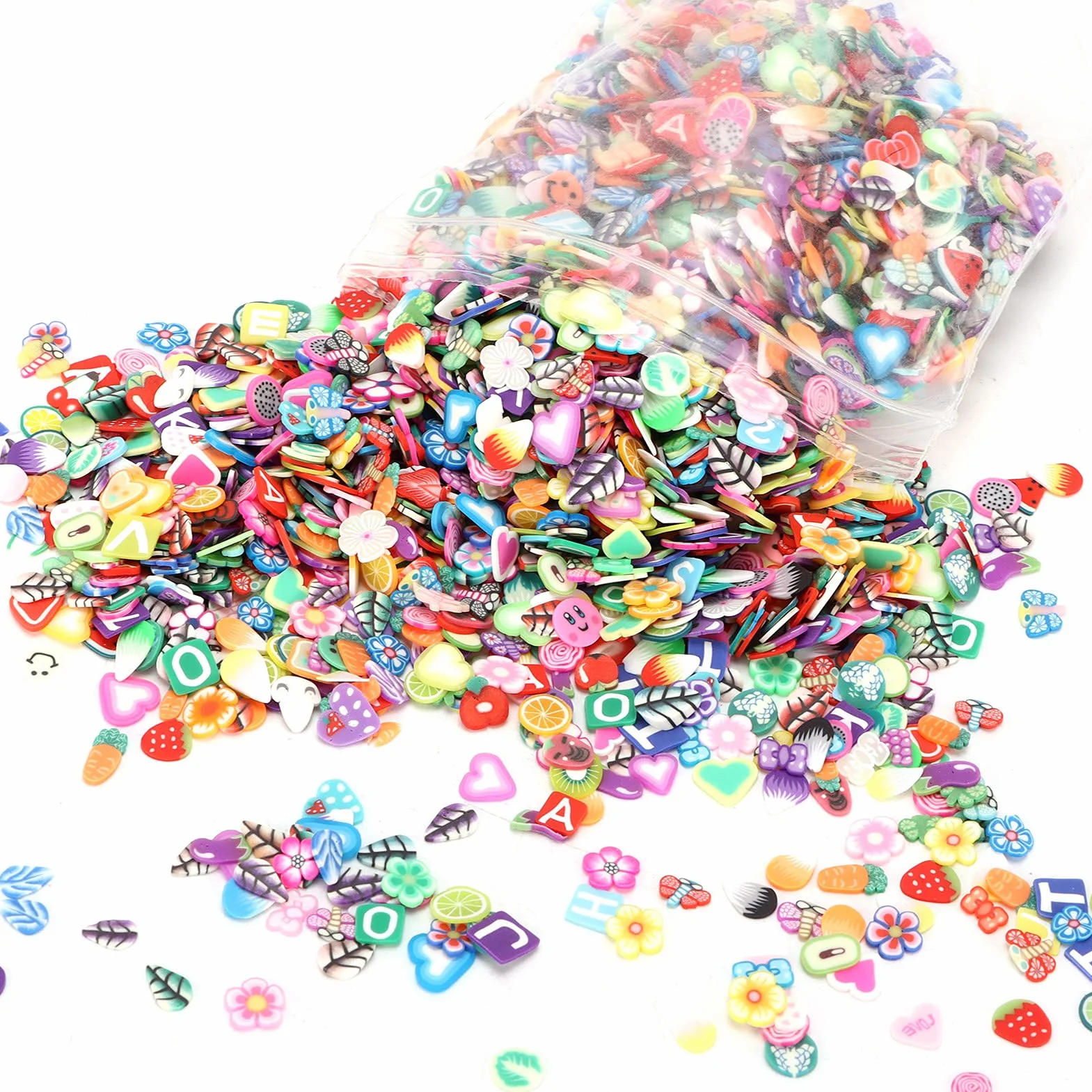 3000 pezzi di fette di frutta per nail art, forniture per slime di frutta, perline di argilla fai da te, argilla impermeabile fai da te per lavori fai da te, creazione di slime e decorazione per telef