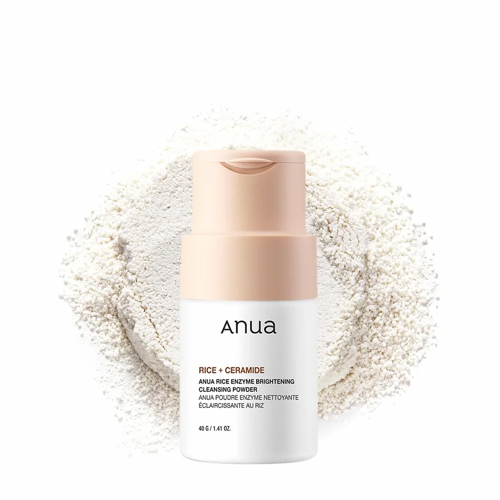Anua Rice Enzyme Brightening Cleansing Powder - Detergente viso in polvere esfoliante enzimatica, pori puliti, pelle luminosa, powder cleanser coreano skincare, rice cleanser (40g)