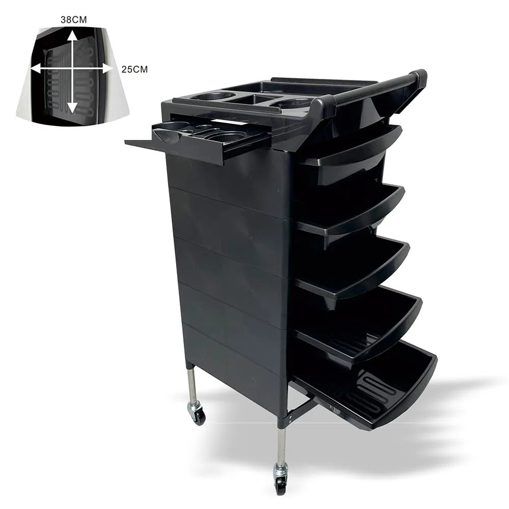 Carrello per Parrucchieri Carrello per Parrucchieri Carrello per Parrucchieri con Ruote e 5 cassetti, per Parrucchiere, Parrucchiere, Bellezza