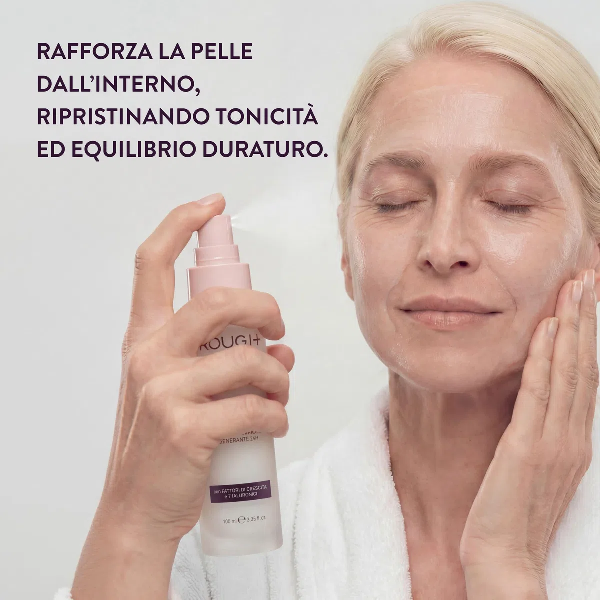 AGE RESET Milky Toner Rougj - Tonico Viso con Essenza Lattiginosa Rigenerante 24H con Applicazione Spray Idratante Trattamento Quotidiano Delicato per Tutti i Tipi di Pelle - Made in Italy
