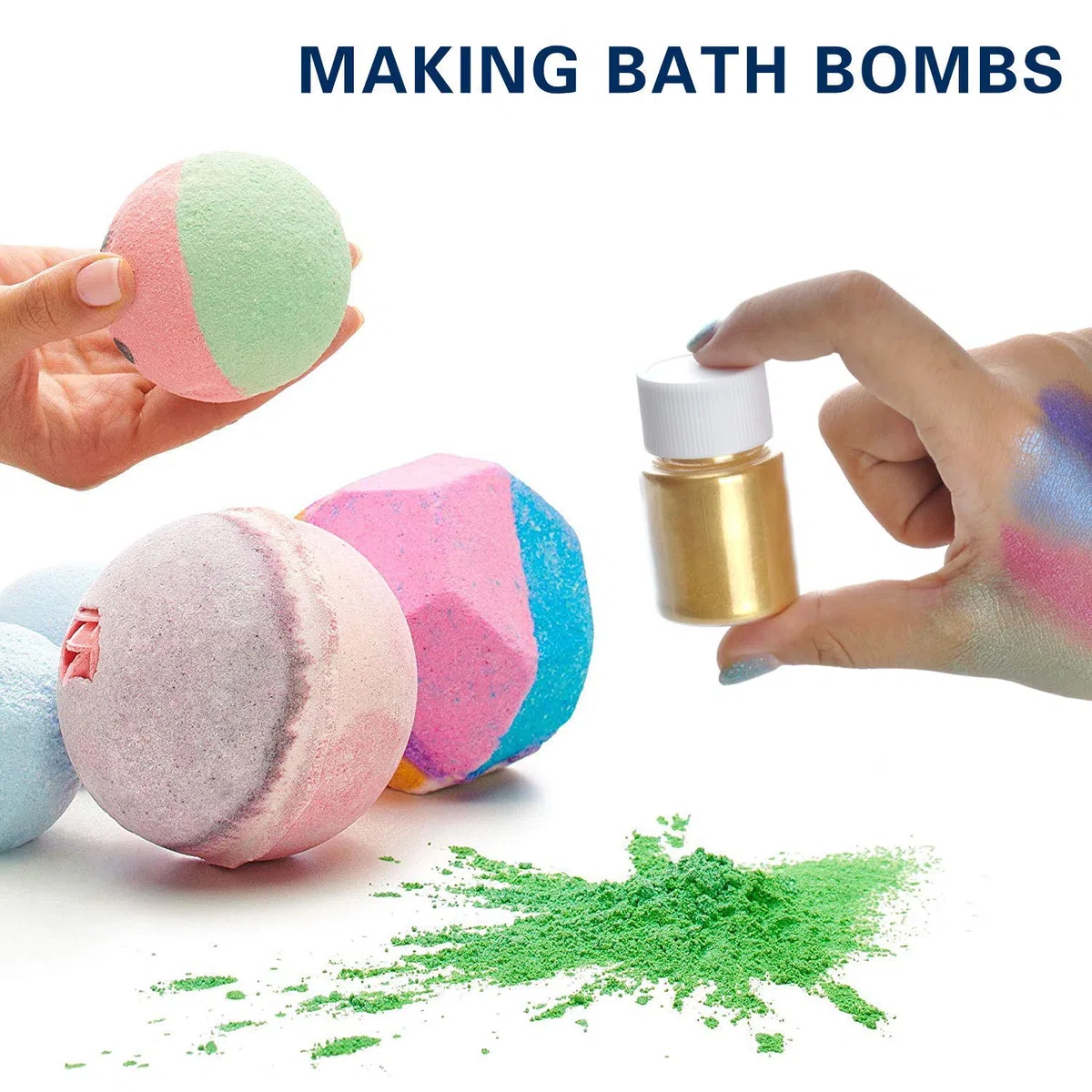 DEWEL Polvere di Mica, 20 colori, pigmenti in polvere, colori per resina epossidica per Fare Resina,Sapone,Bombe da Bagno,Epossidica,Candela,Trucco,Artigianato