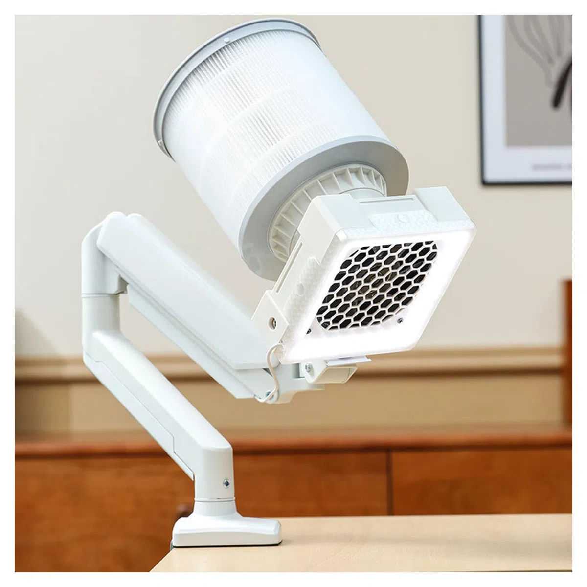 Aspiratore per Polvere Unghie Acriliche, Aspiratore Professionale con Luce LED Integrata, Potente Estrattore 60w, Morsetto Universale da Tavolo E Filtro Riutilizzabile