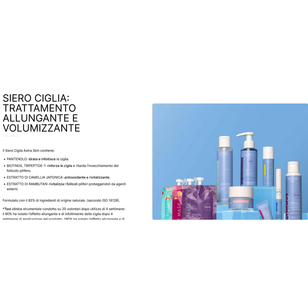 Astra Skin Care Set Completo Viso Labbra e Contorno Occhi (Siero Ciglia Allungante e Volumizzante 4 ml, Astra Skin Care)