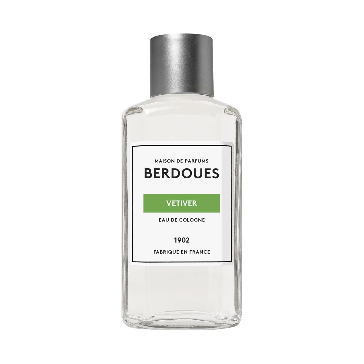 BERDOUES 1902 Eau de Colonia Vetiver, Fresca e Aromatica Made in France, Profumo Donna e Uomo, Verbena, Rosmarino, Vetiver, Ricarica 245ml