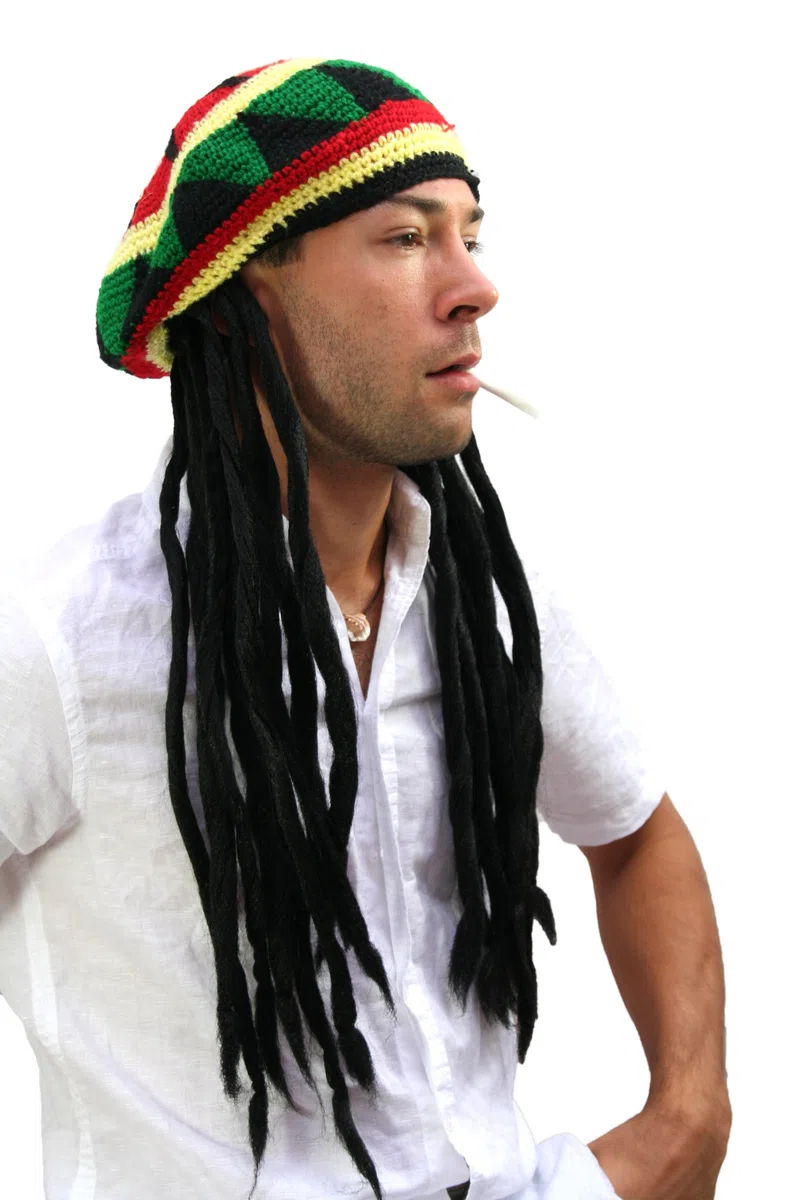 WIG ME UP - Copricapo con Dreadlocks Rastas Reggae Ska Giamaica Rastafari Marley