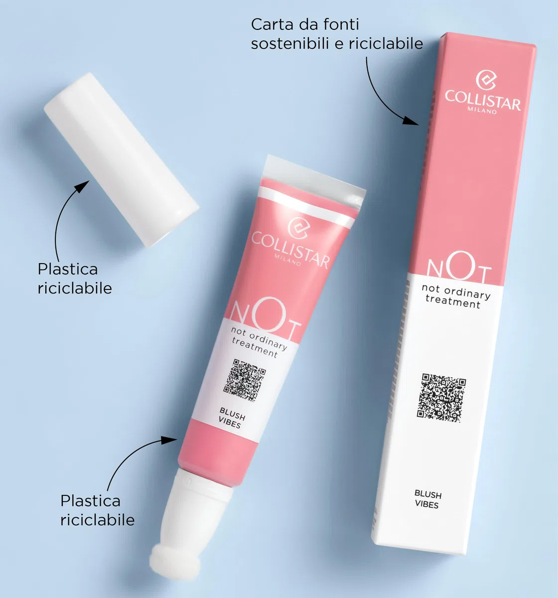 Collistar NOT Blush Vibes, Blush Liquido Multiuso, Idratante, Levigante, Applicatore Sponge,per Viso, Occhi, Labbra, con Acido Ialuronico, Finish Luminoso, Texture Leggera, n. 03 Orange Spritz, 15 ml