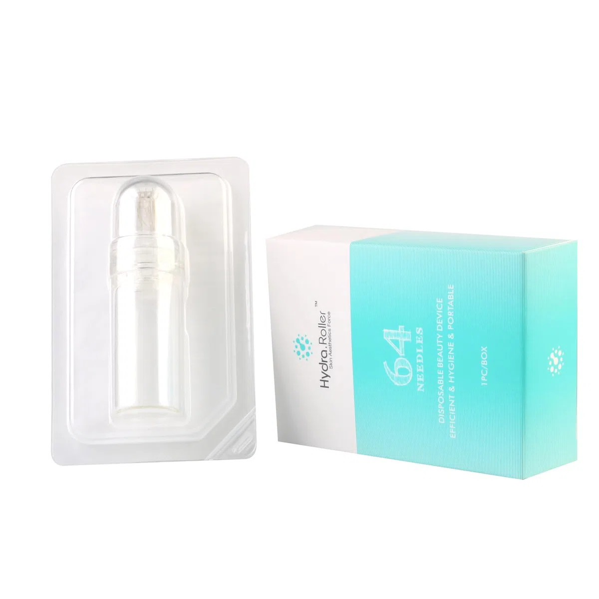 Hydra. Roller Titanio 64 Pins Microneedling Lunghezza 0,5 mm SENZA SIERO Rullo Needling per la cura della pelle anti-invecchiamento, labbra, stimolazione della crescita di capelli e barba