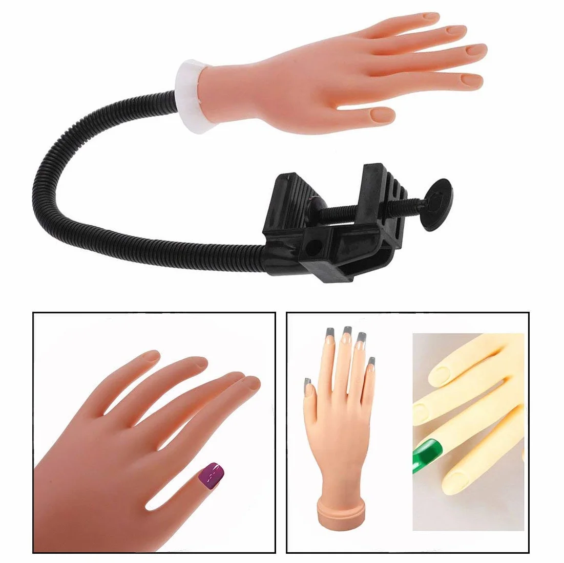 Manicure Dito di Formazione,Art Manicure Dito con la Staffa Mano Modello Plastica Pratica Nail può Essere Piegato