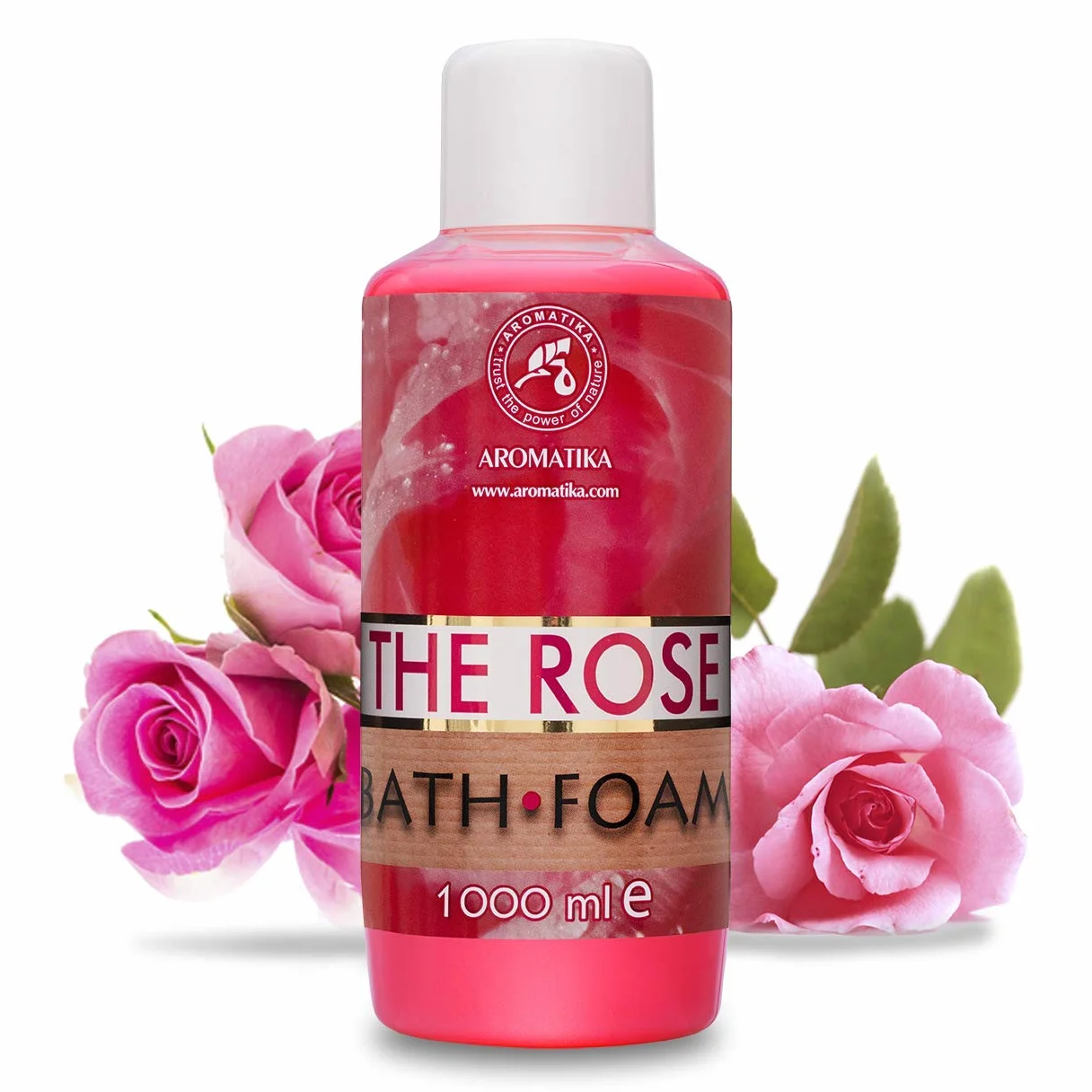 Schiuma da Bagno con Olio Essenziale Assoluto di Rosa 1000 ml - Cura del Corpo - Buon Sonno - Bellezza - Bagno - Cura del Corpo - Benessere - Relax - Aromaterapia - Spa - Aroma di Rosa - Bagnoschiuma