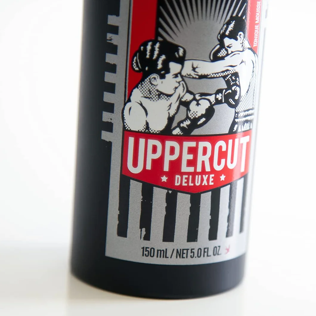Uppercut Deluxe Schiuma Tonica, Schiuma per Capelli a Fissaggio Leggero e Lucentezza Leggera, Utilizzabile come Prodotto per lo Styling o Protezione dal Calore, Adatto a Tutti i Tipi di Capelli 150g