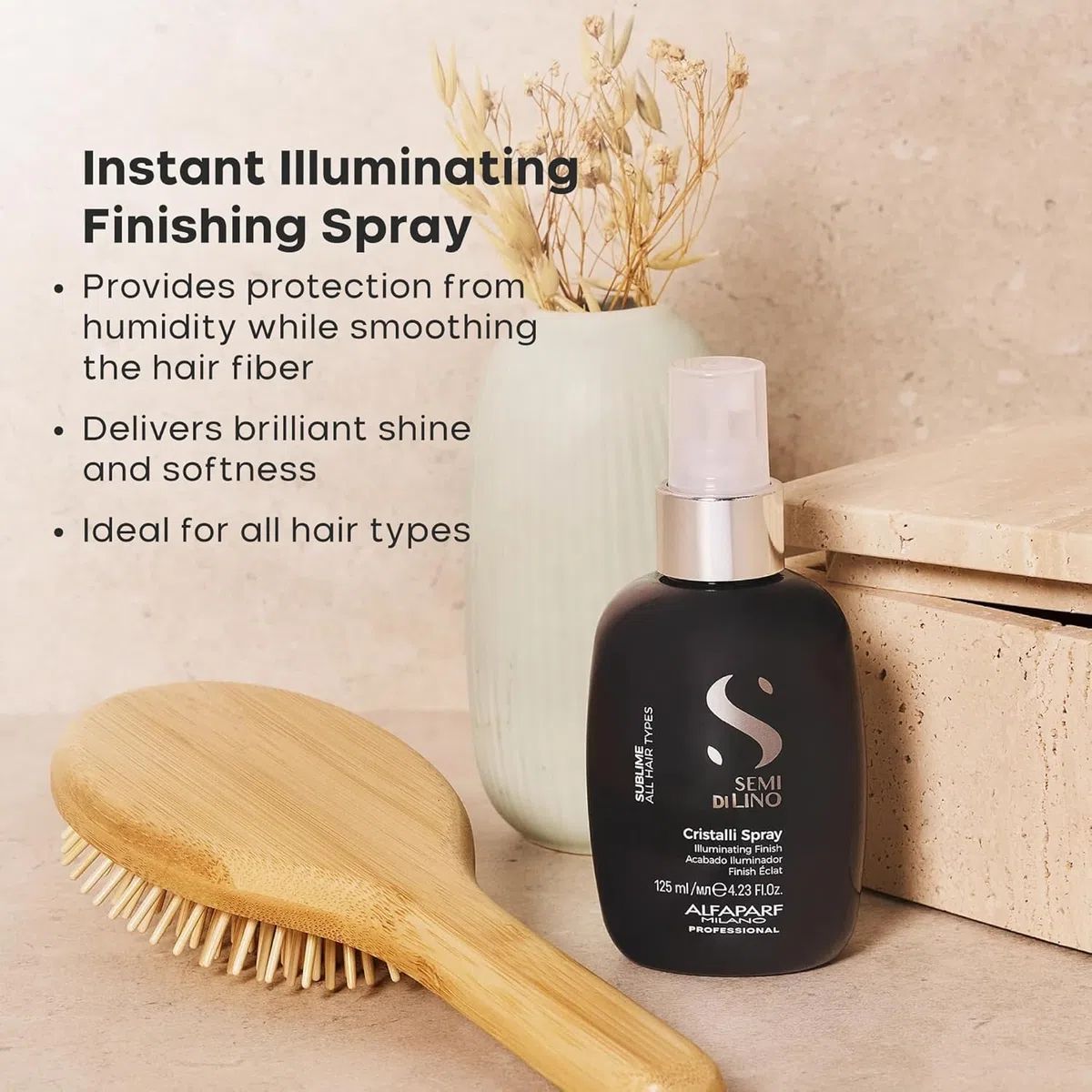 Alfaparf Milano| Semi di Lino Sublime |Cristalli Spray - Finish illuminante istantaneo per tutti i tipi di capelli, 125ml