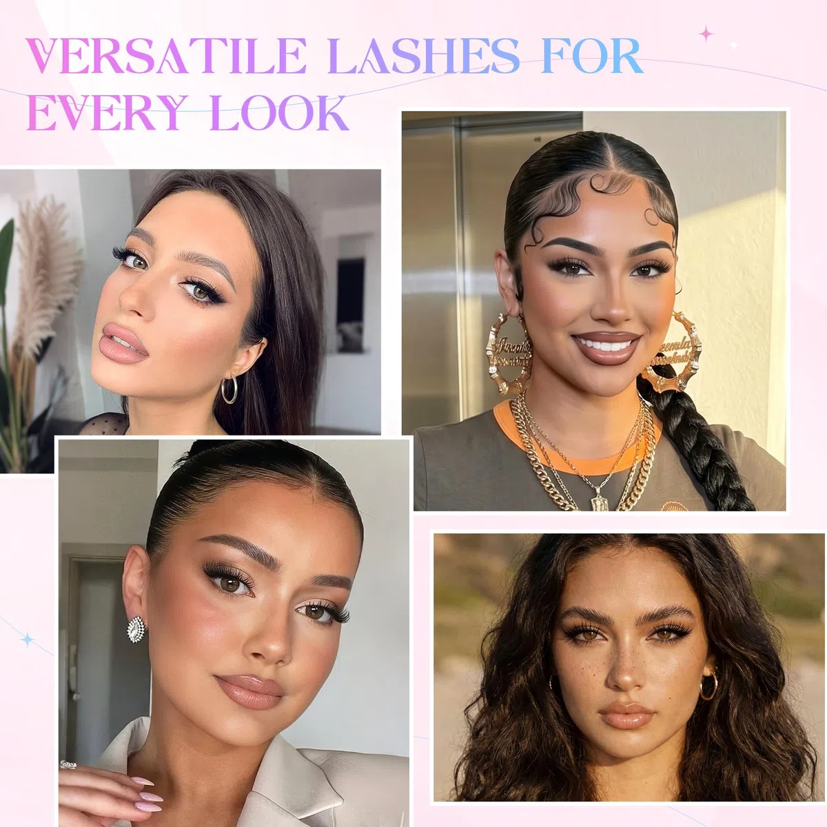 INPING Ciglia Finte Autoadesive, 2 Modelli Kit Extension Ciglia Fluffy Volume Lashes, Ciglissime Press e Go kit con Pinzette per Principianti DIY Lash Senza Colla 8-16mm
