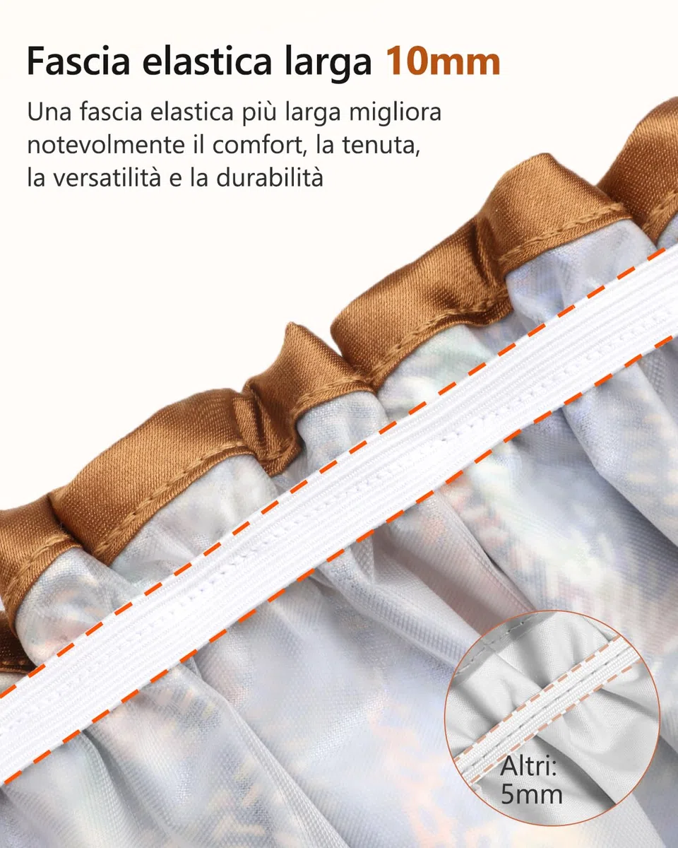 mikimini Grande Cuffia Doccia per Donne, Cappelli da Doccia Impermeabili Riutilizzabili per Capelli Lunghi e Spessi, Cuffie da Bagno Elestica Regolabili per Signore