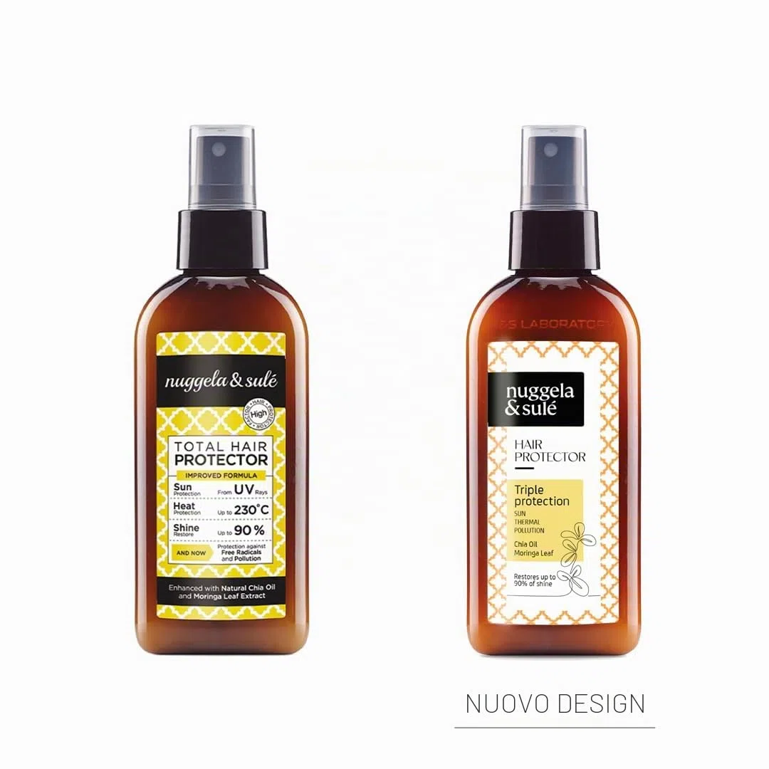 Nuggela & Sulé Protettore Capillare - Tripla Protezione: Solare, Termica e contro la Contaminazione. Con Olio di Chia 100% Organico e Naturale. 1 x 100 ml Formato Viaggio