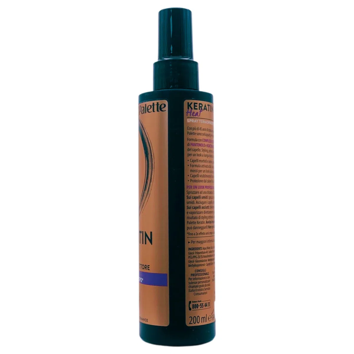 TestaNera Keratin Heat, Spray Protezione Calore, Anti Crespo 200ml (2 Spray)