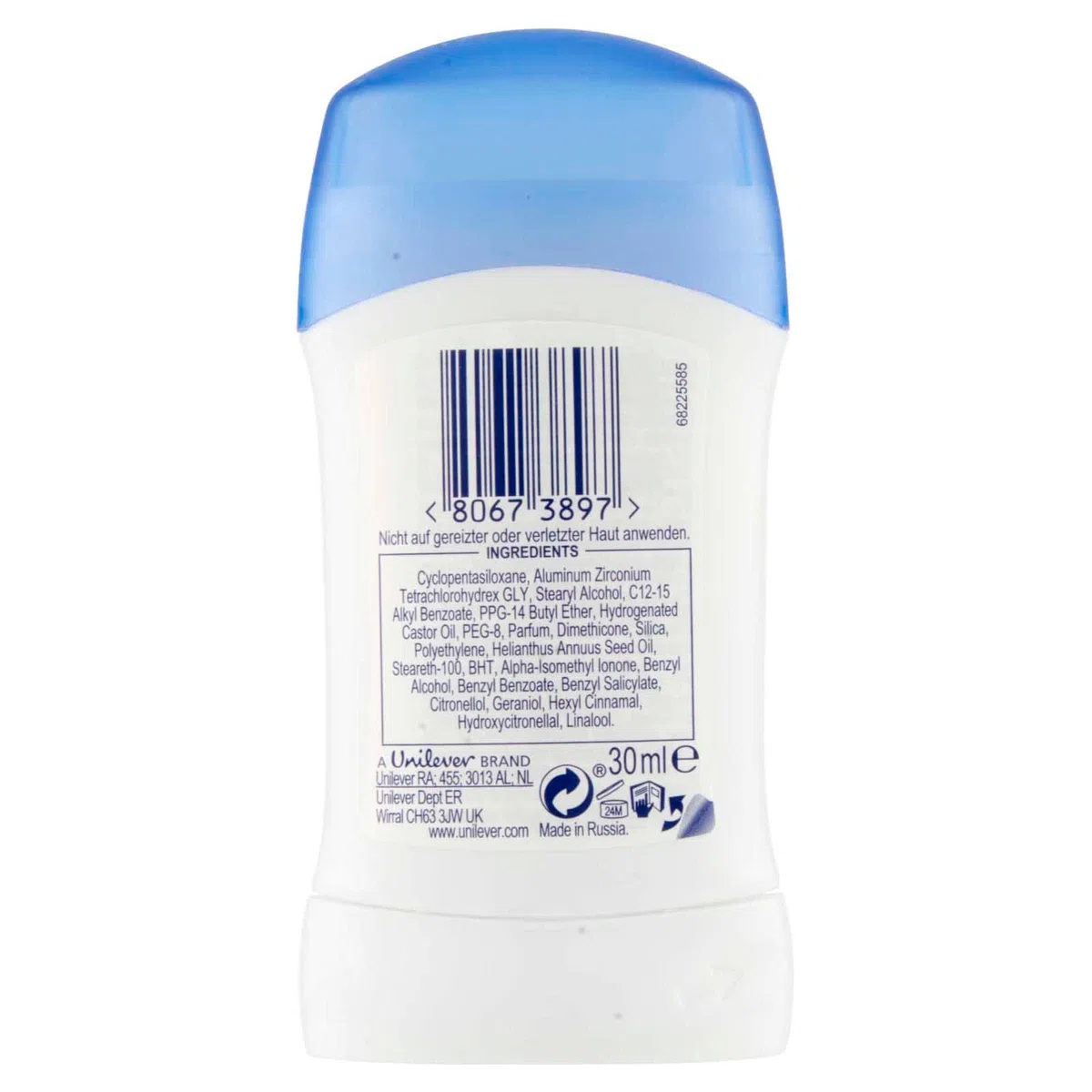 3x Dove Deodorante Original Anti Traspirante con Crema Idratante Profumo Delicato - 3 Deodoranti Stick da 30ml