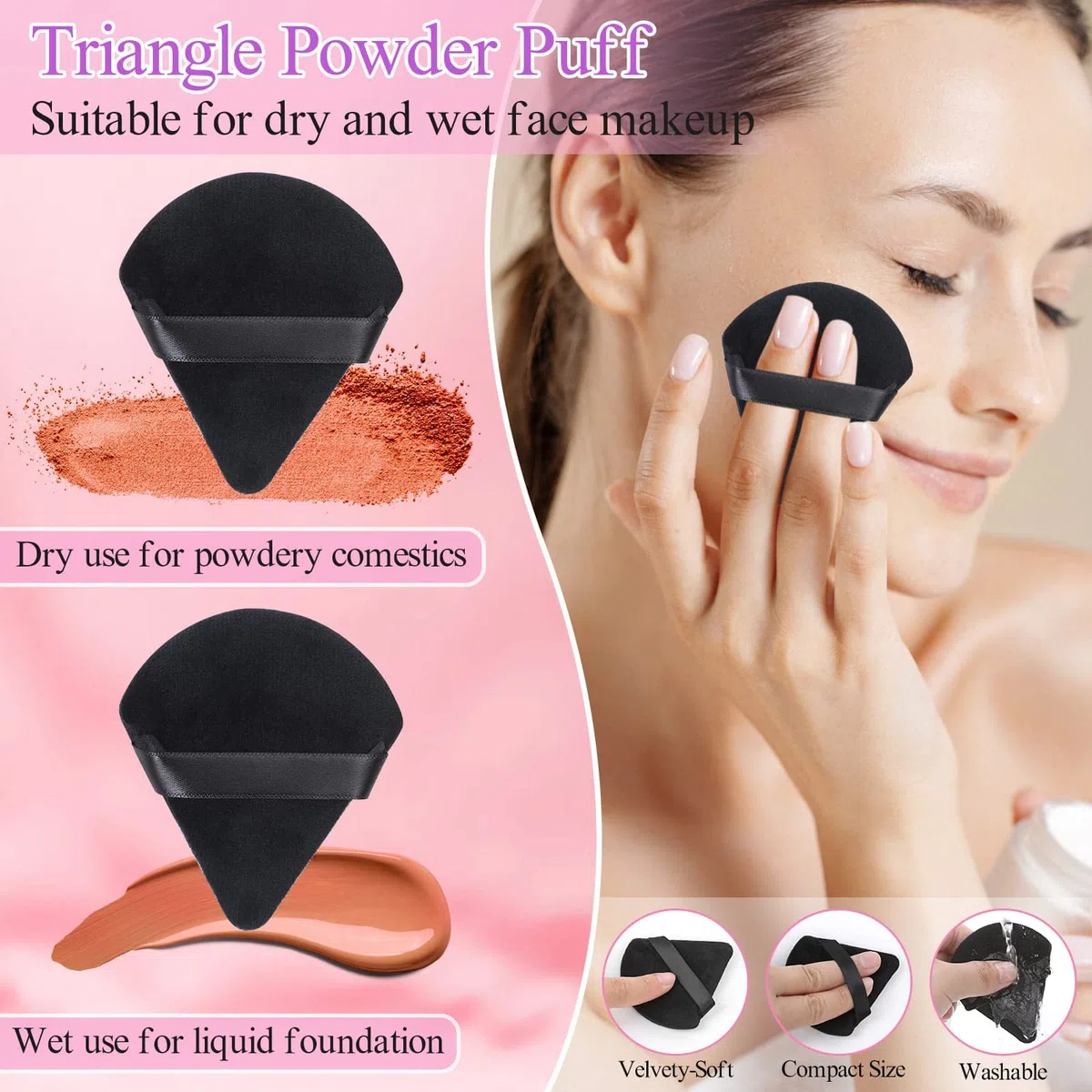 248 applicatori usa e getta per trucco con spugnette triangolari, bacchette per mascara, pennelli per labbra/eyeliner, kit usa e getta per truccatori