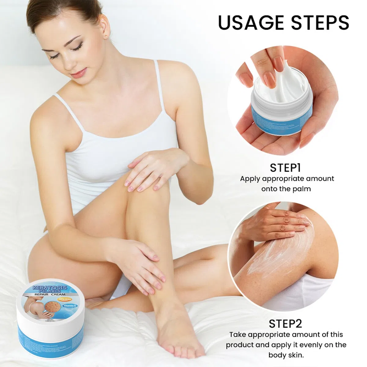 Crema alla Cheratosi, Crema Idratante alla Cheratosi, Soluzione Quotidiana per Della Pelle, Esfoliante Scrub Corpo Contro Cheratosis Pilare, Pelle a Fragola e peli Incarniti 30 G