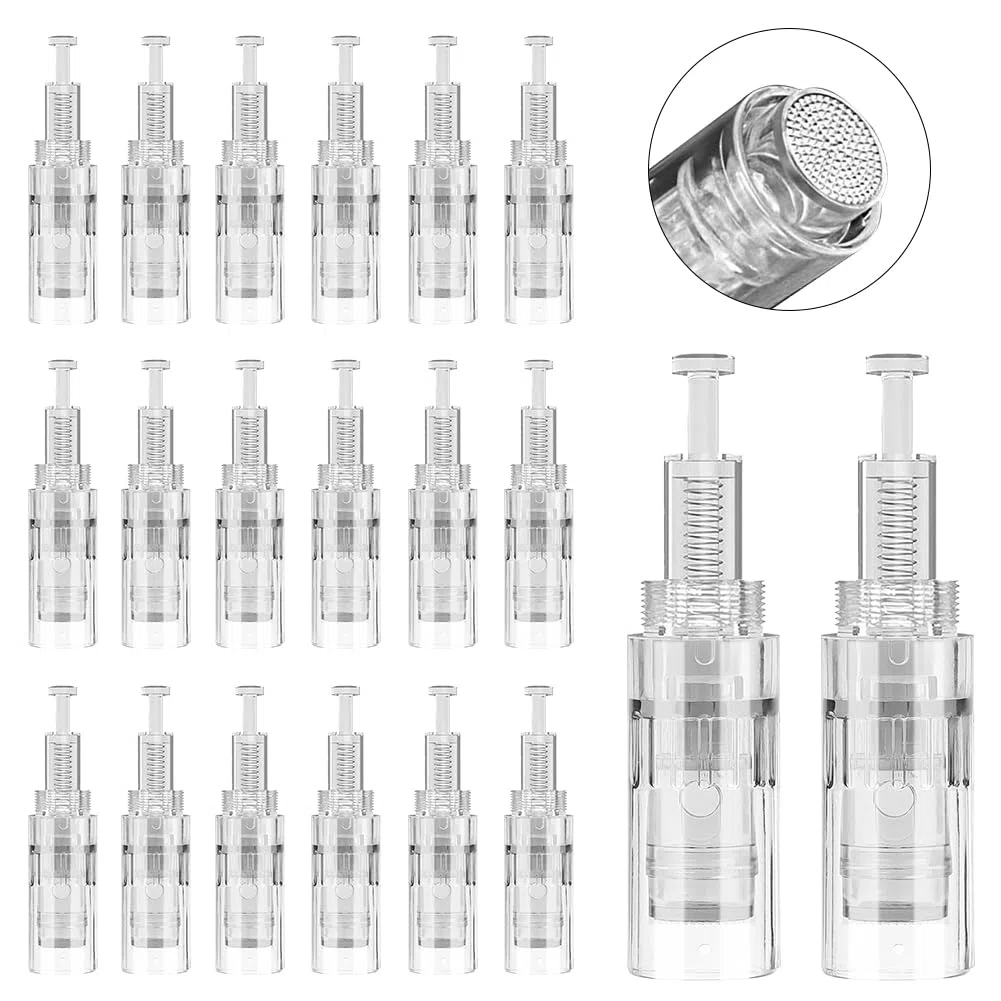20 cartucce di ricambio per Dermapen – Nano Microneedling aghi di ricambio – Micro Nano aghi ricambi per Microneedling elettrico Dermapen, chiusura filettata, confezione sterile