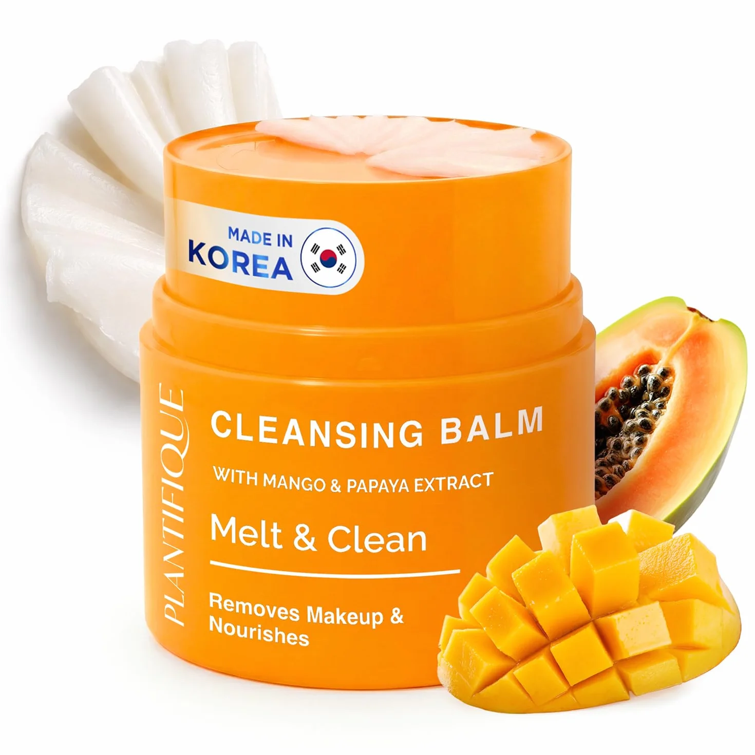 PLANTIFIQUE Burro Struccante Coreano Viso e Occhi – Detergente Olio Struccante – Acido Ialuronico, Collagene e Ceramide – Cleansing Balm per Doppia Detersione, Makeup Remover Waterproof – 40 g