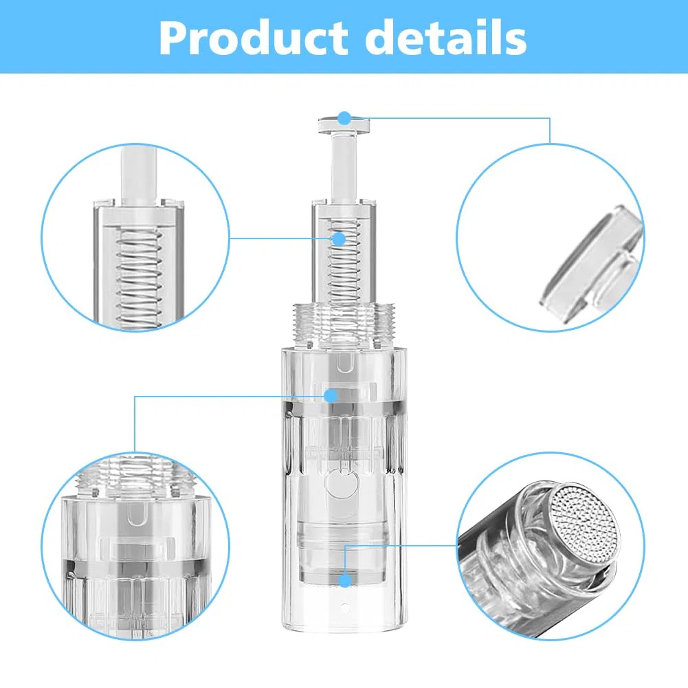 20 cartucce di ricambio per Dermapen – Nano Microneedling aghi di ricambio – Micro Nano aghi ricambi per Microneedling elettrico Dermapen, chiusura filettata, confezione sterile