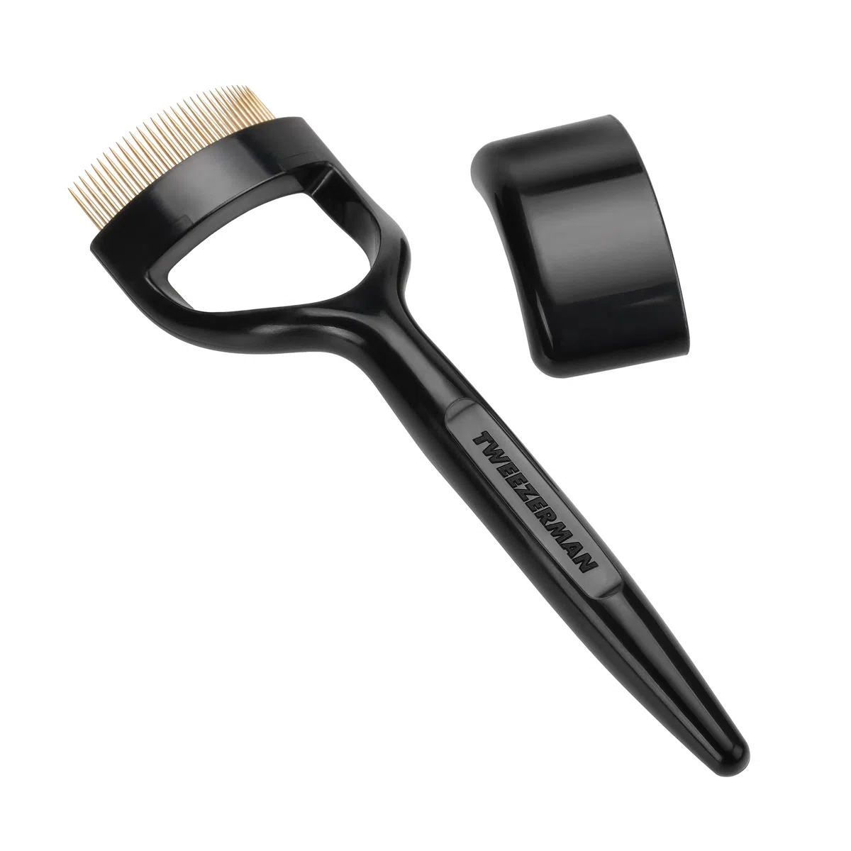 TWEEZERMAN Pettine per ciglia LASHCOMB 38 & 60 (per occhi a mandorla e rotondi, rimuove il mascara e separa le ciglia, pieghevole, formato da viaggio)