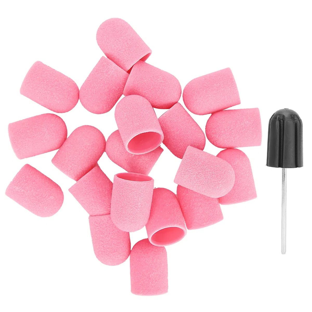Tappo abrasivo per nail art Punte da trapano per lucidatura Levigatura Set di nastri abrasivi per nail art (16 x 25 mm)(Rosa)