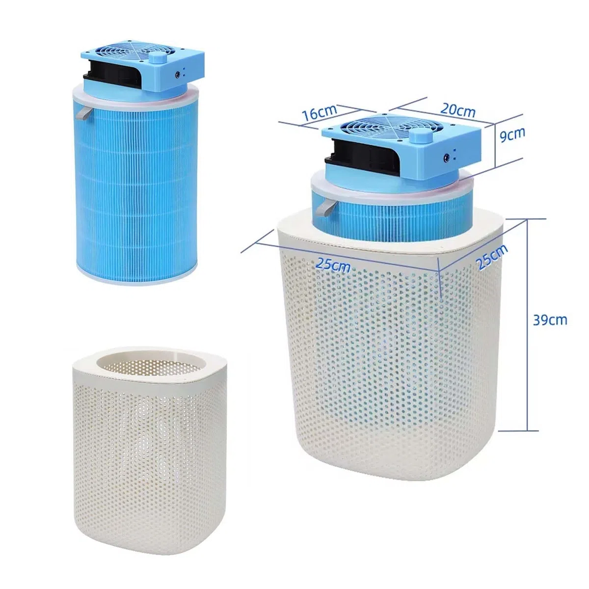 MRKU Aspiratore per Polvere di Fresa per Unghie con Filtro Lavabile, aspirazione silenziosa, aspirapolvere per Manicure, Ventola a Pedale da 40 W, Controllo Intelligente a 3 velocità, Adatto