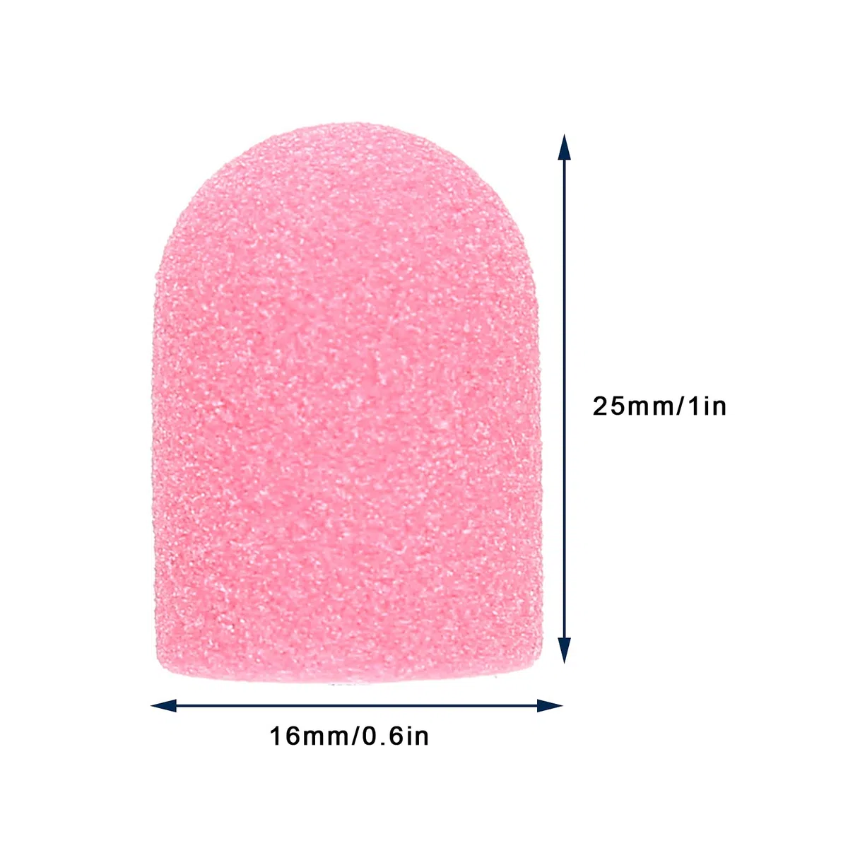 Tappo abrasivo per nail art Punte da trapano per lucidatura Levigatura Set di nastri abrasivi per nail art (16 x 25 mm)(Rosa)