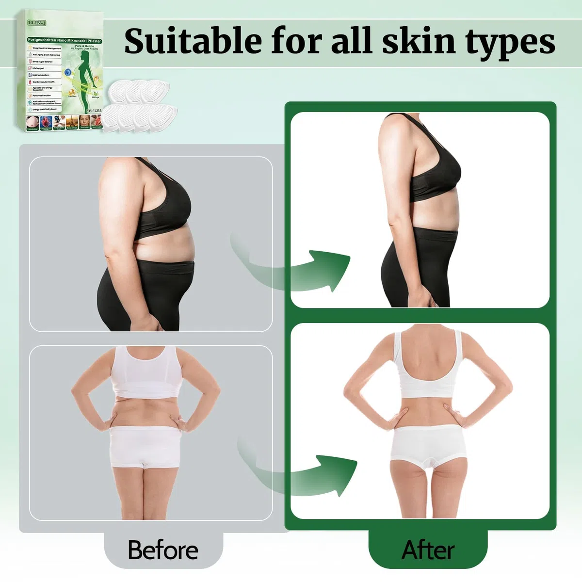 3 confezioni di cerotti dimagranti alla Moringa 10 in 1,cerotti dimagranti con nano microaghi,cerotti alla Moringa 10 in 1,dimagranti e rassodanti,per uomini e donne