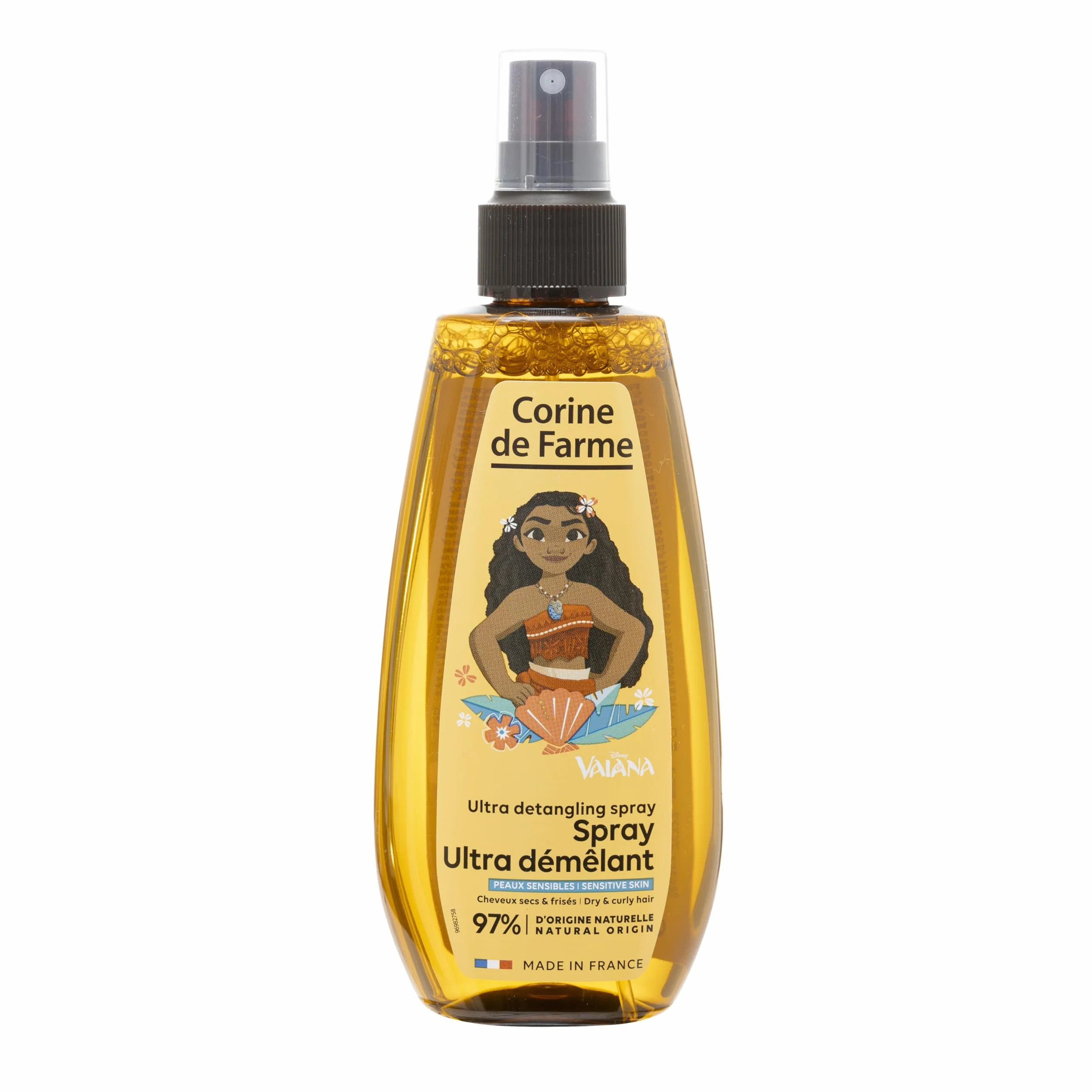 Corine de Farme - Spray Ultra Districante Disney Vaiana - Cura per Bambini - Senza Risciacquo - Formulazione Clean Beauty, Made in France - Profumo Coco