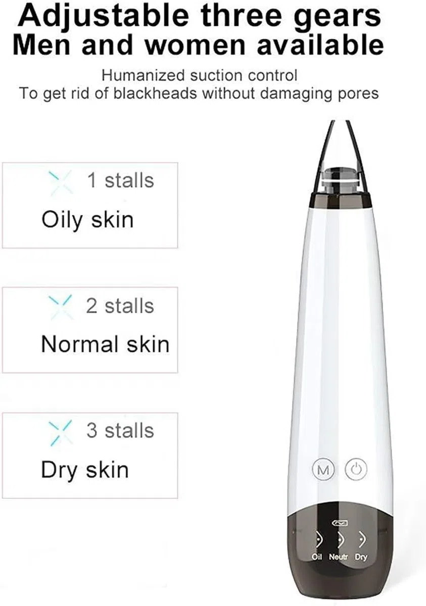 Pore Extractor for Blackhead Removal - Pimple Extractor for Facial Cleansing, Blackhead Suction Tool, Facial Pore Cleaner, Tool for Pu Extractor