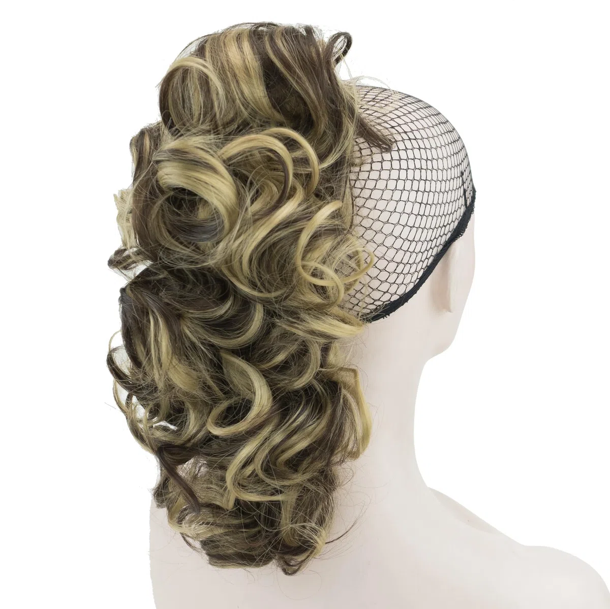 IMISSU Capelli ricci disordinati Estensioni dei capelli coda di cavallo con artiglio corto Clip coda di cavallo con ganascia in posticci per le donne (Marrone misto)
