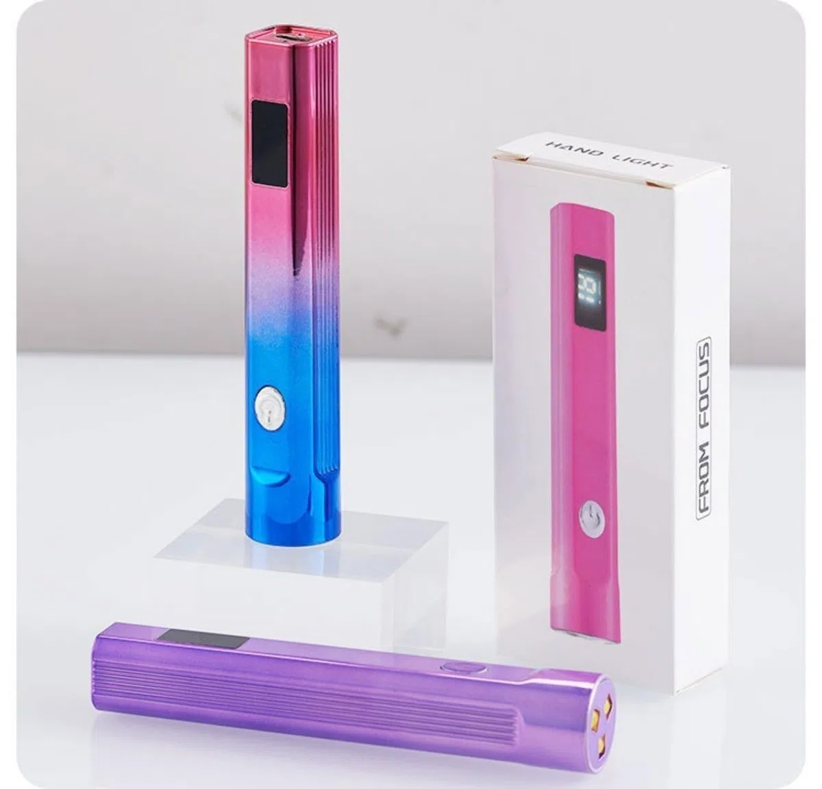 Lampada UV portatile per unghie, mini lampada UV ricaricabile tramite USB, 3 LED per asciugatura rapida dello smalto gel, con indicatore di alimentazione.