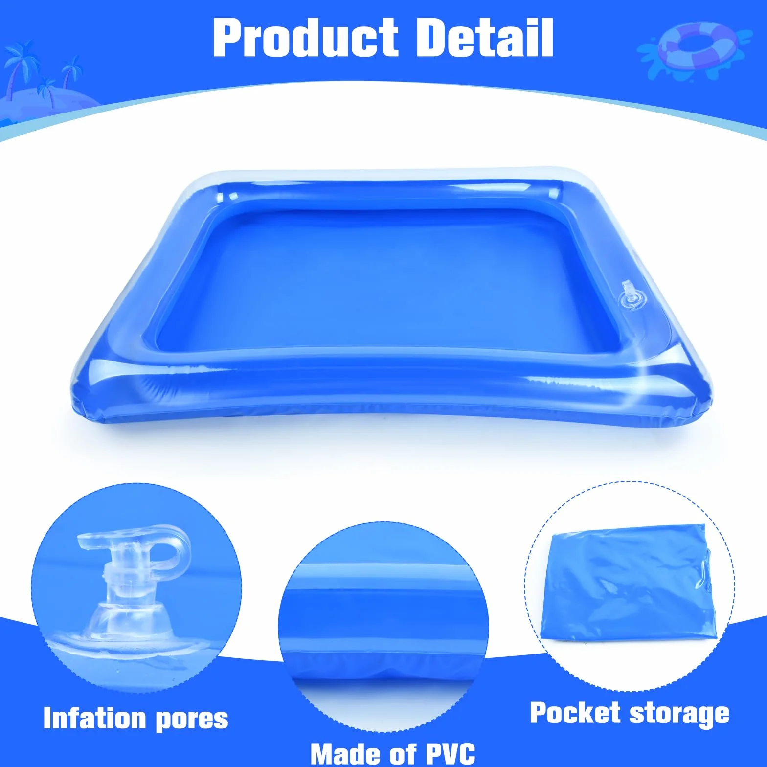 Pediluvio e Piscina Gonfiabile, Bacino per Pediluvio 60 x 45 CM, con Pompa per Scale di Ingresso, Spa, Accessori per Piscine Fuori Terra