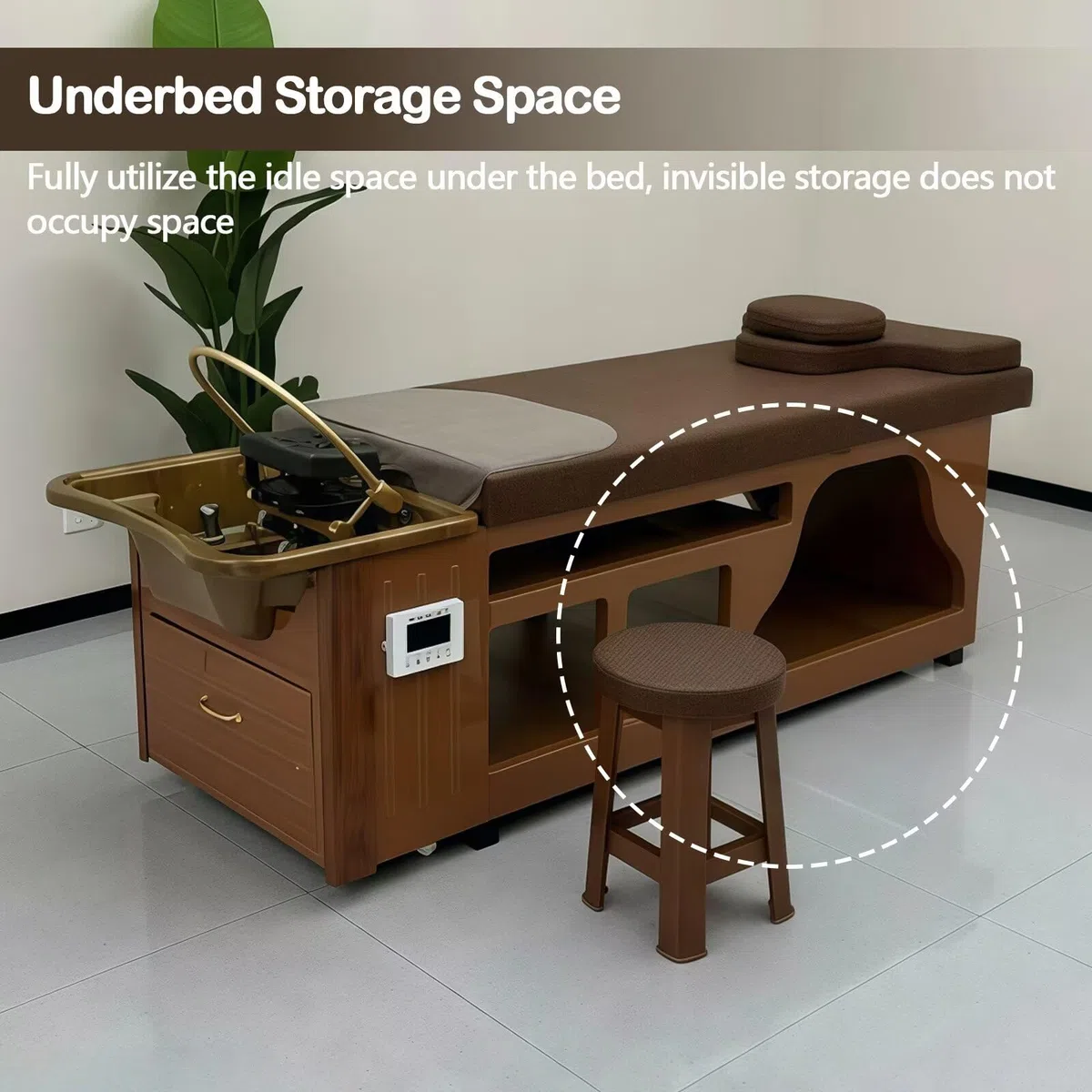 Lettino SPA Evergreen Head con funzione lavacapelli per salone