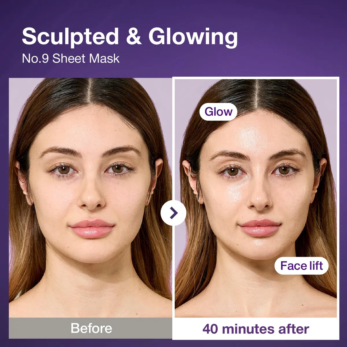 numbuzin No.9 Sheet Mask | NAD+ BIO Full Face Mask | Improves Jawline, Jowls, Wrinkles, Neck Lines | Peptides, NAD+, Collagen | Skin Firmness | 4 Sheets + Band