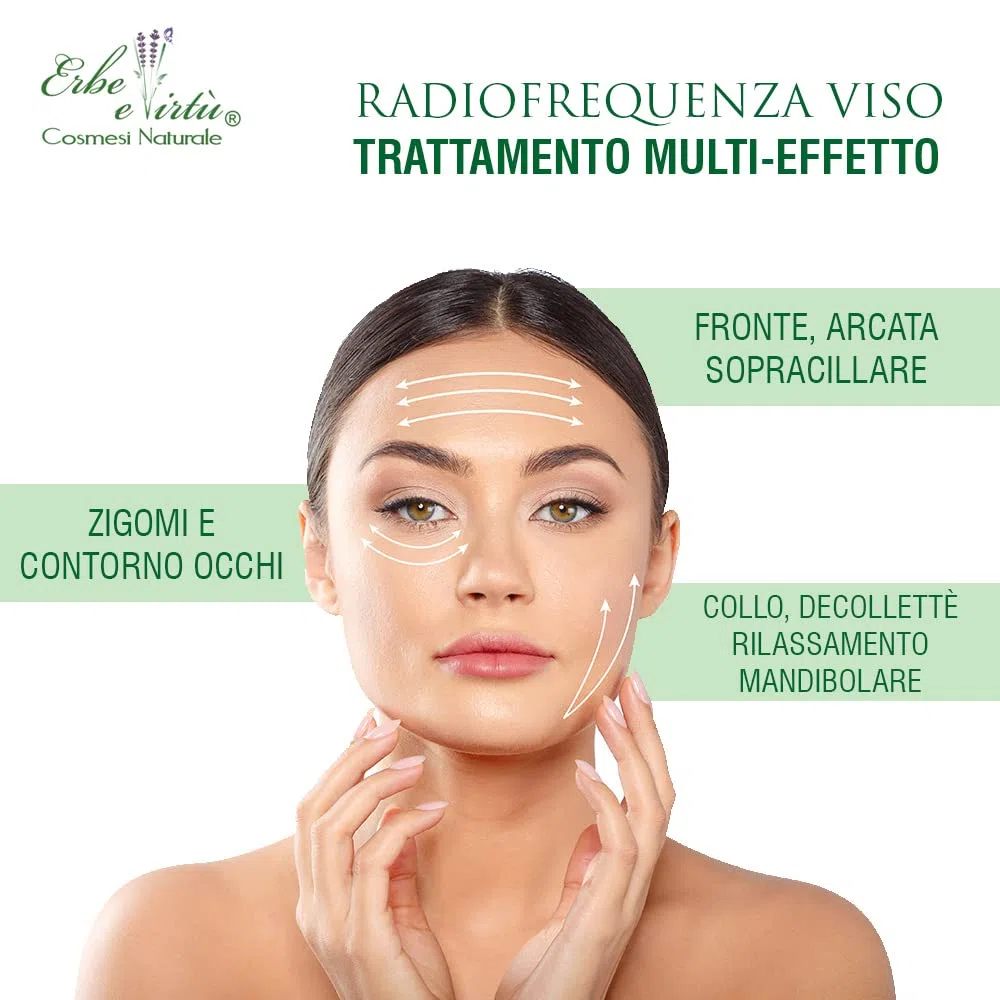Gel Crema Radiofrequenza Viso 220 ml - Ultrasuoni - Cavitazione con Acido Ialuronico Ginseng Antirughe Effetto Lifting