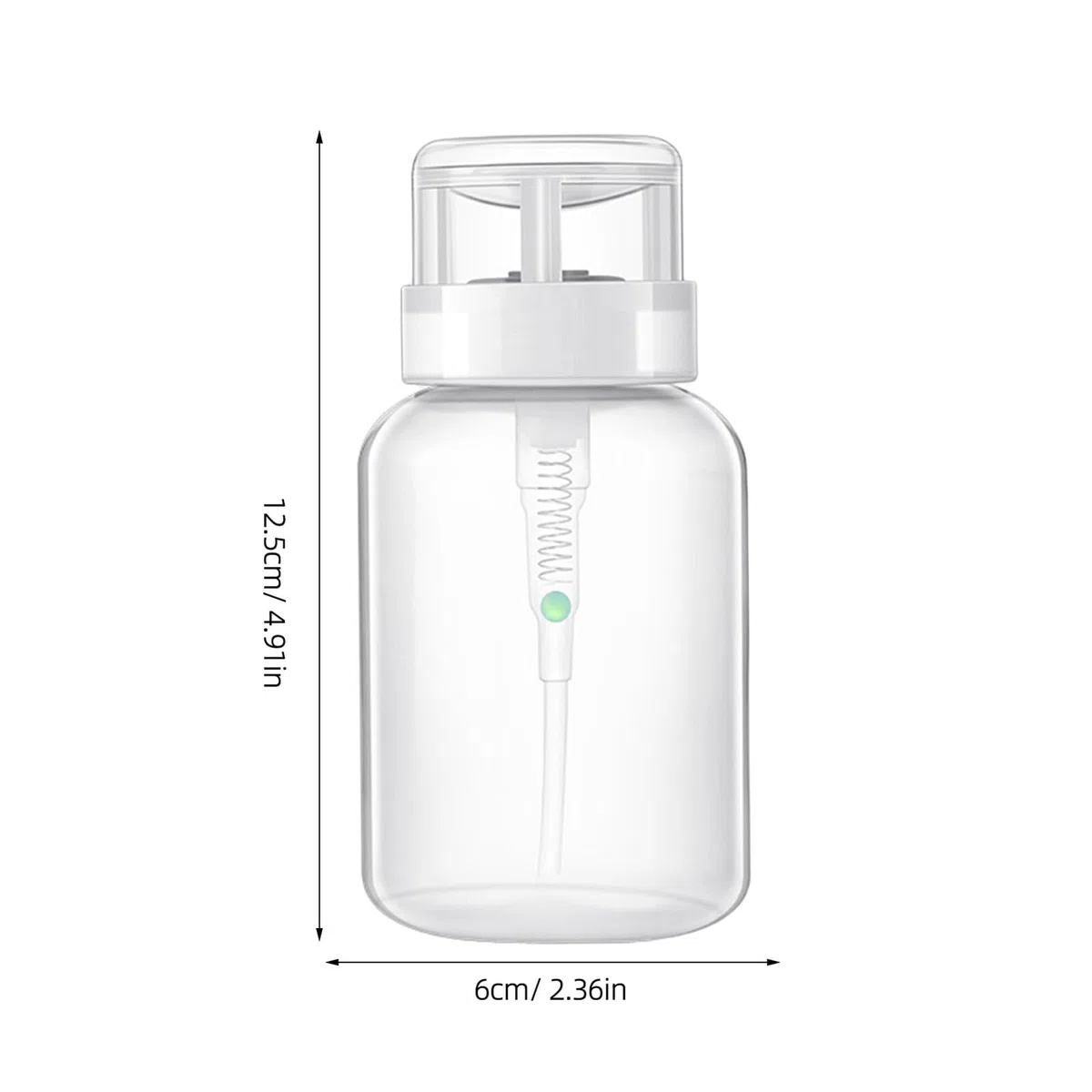 FRCOLOR 2 Pezzi Flacone Dispenser Pompa Bloccabile Da Vuoto Per Rimuovere Smalto Per Unghie Collo Nero e Bianco Per Conservare Liquidi Resistente All'uso