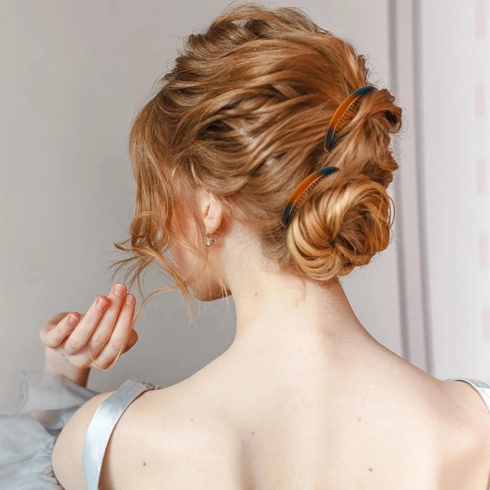 6 Pezzi Pettinini Fermacapelli, Pettine per Capelli Laterali in Plastica, Pettine per Capelli in Plastica, Pettine Francese Fermagli per Capelli, Pettinino per Capelli, per Capelli Fini, Ragazze