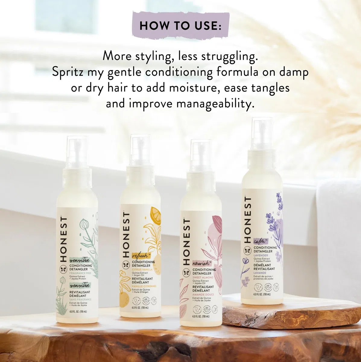 The Honest Company Honest Conditioning Detangler - Sweet Orange Vanilla - 4 oz - Gluten Free - Great for All Hair Types by The Honest Company
