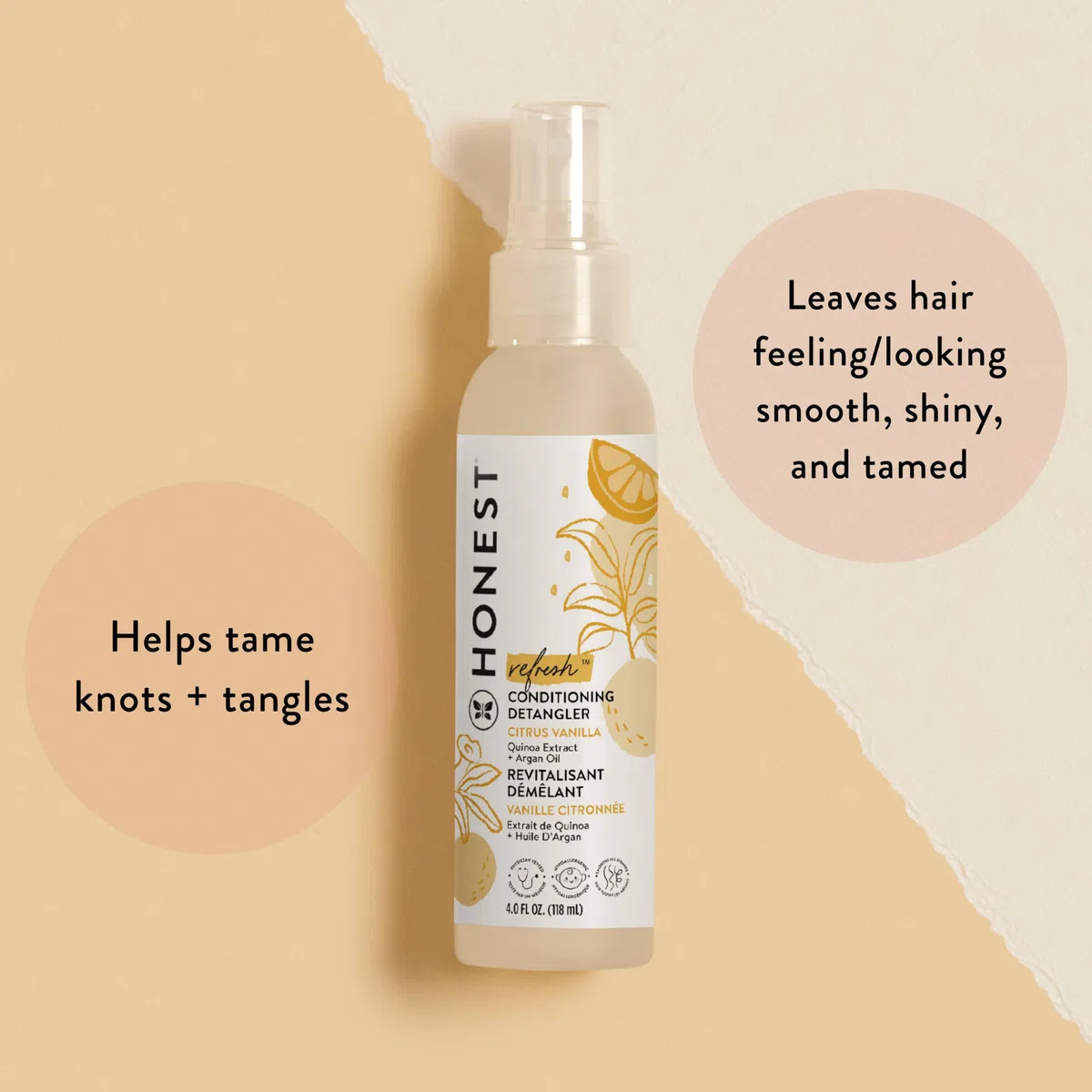The Honest Company Honest Conditioning Detangler - Sweet Orange Vanilla - 4 oz - Gluten Free - Great for All Hair Types by The Honest Company
