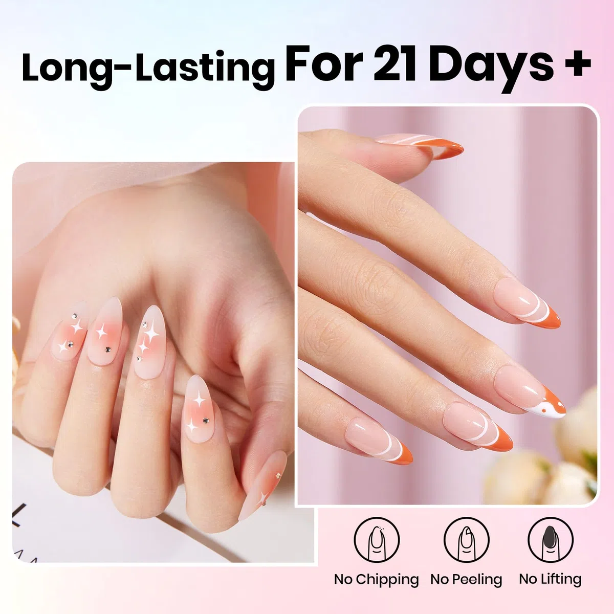 Beetles Hema - Set top coat e base coat con top coat opaco, 3 pezzi per smalto gel Soak-Off, LED UV, finitura lucida e opaca di lunga durata