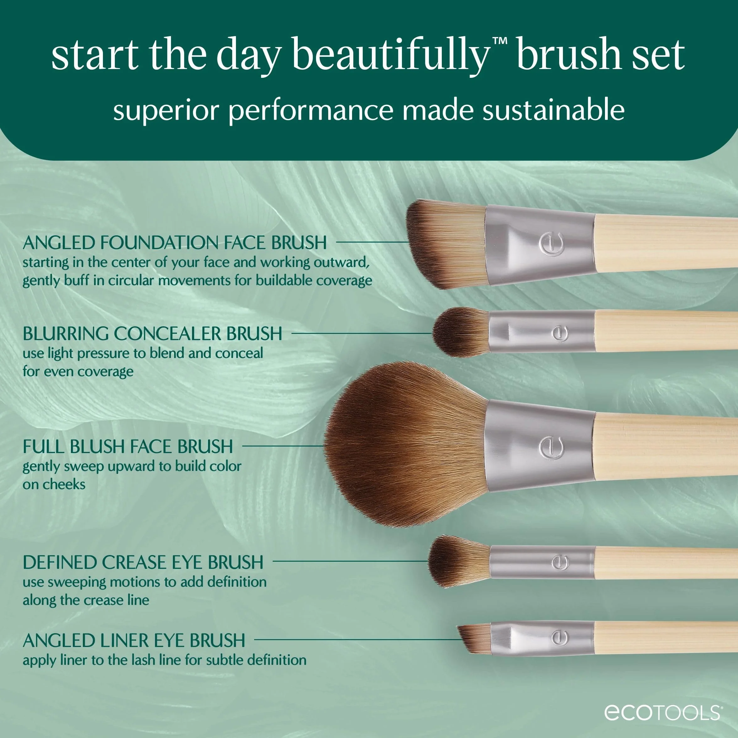 EcoTools, set di pennelli per make up Inizia La Giornata Meravigliosamente