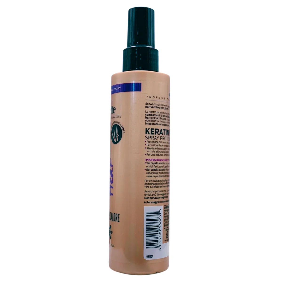 TestaNera Keratin Heat, Spray Protezione Calore, Anti Crespo 200ml (2 Spray)