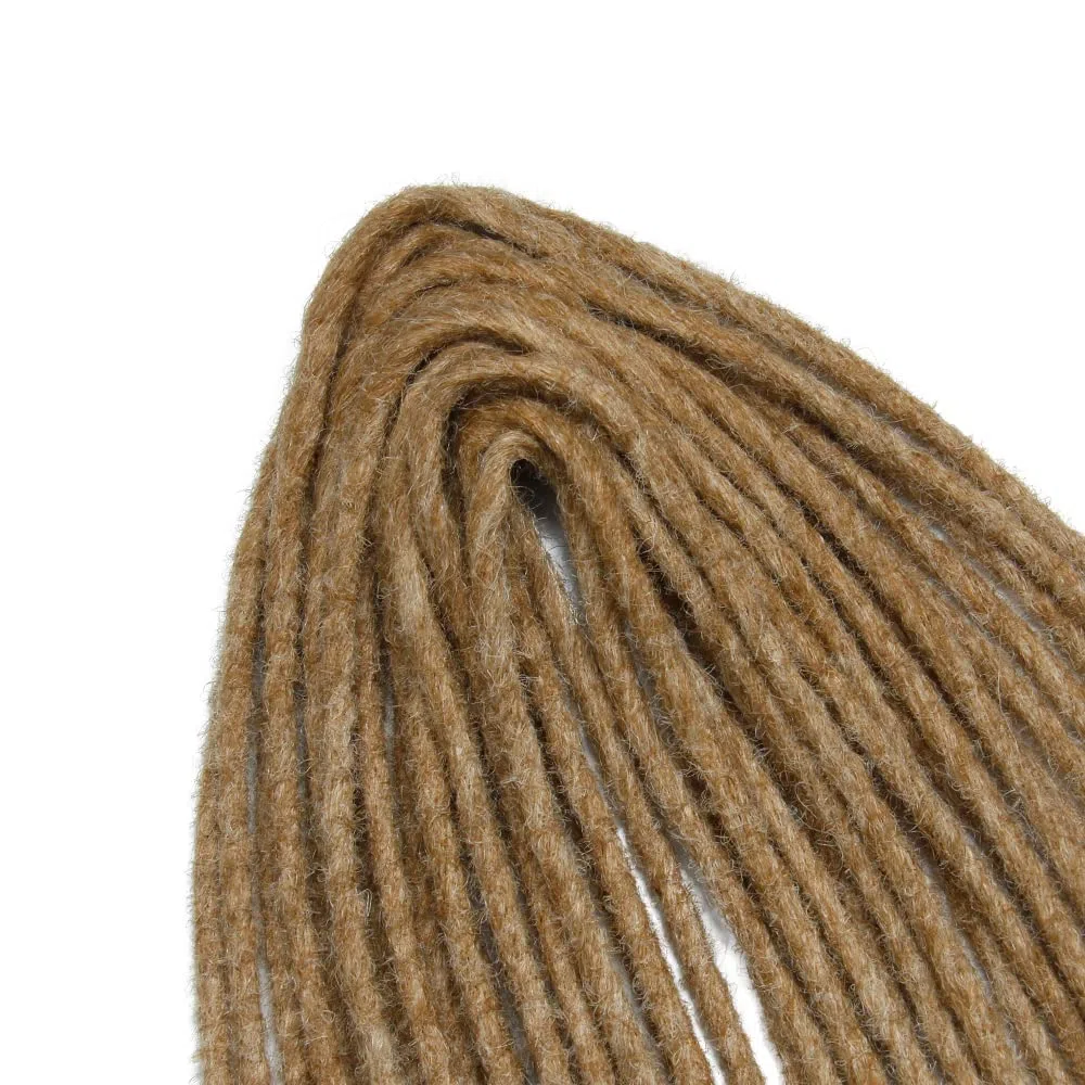 Estensioni di Dreadlock Sintetici Sottili 0,6cm Capelli Intrecciati All'Uncinetto Morbidi Dreadlocks A Punta Singola Stile Hippie Reggae Hip-Hop (20INCH-Double Ended, MT27-613#)