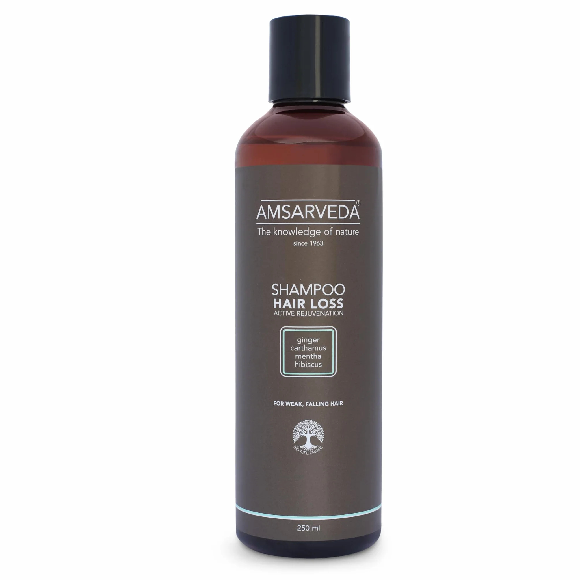 Amsarveda Hair Loss Active Rejuvenation Shampoo – 100% naturale, ayurvedico, pulizia intensa, nutriente, senza parabeni e solfati, 250 ml
