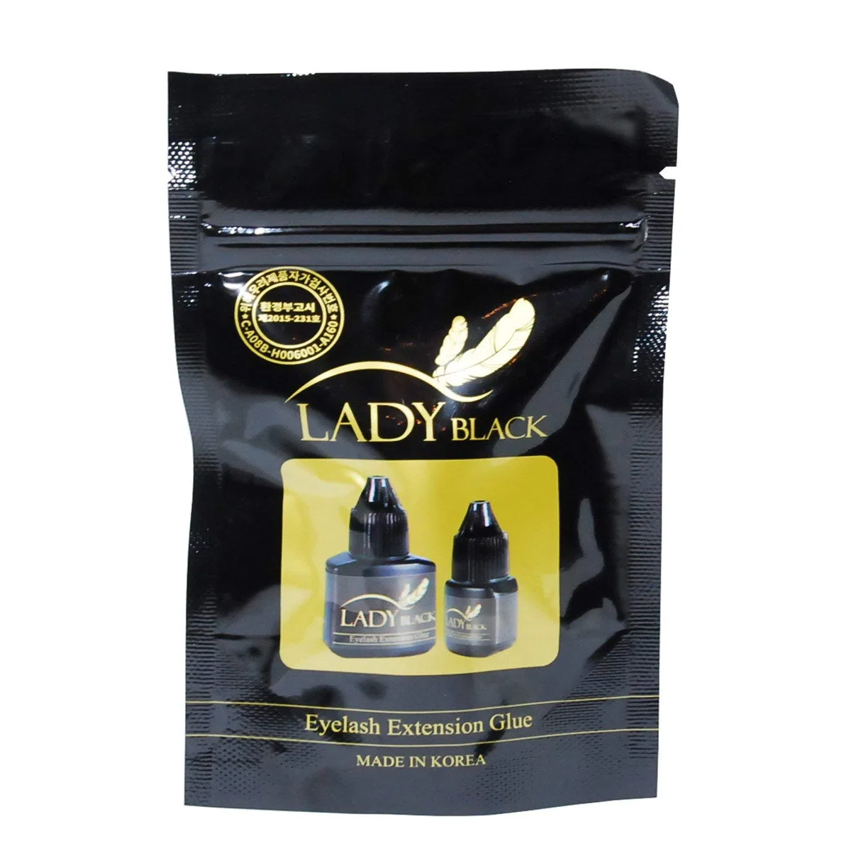 Colla per ciglia – Professionale – Tenuta ultra forte – Lunga durata – Varie varietà – Nero – 5 ml (Lady Black)