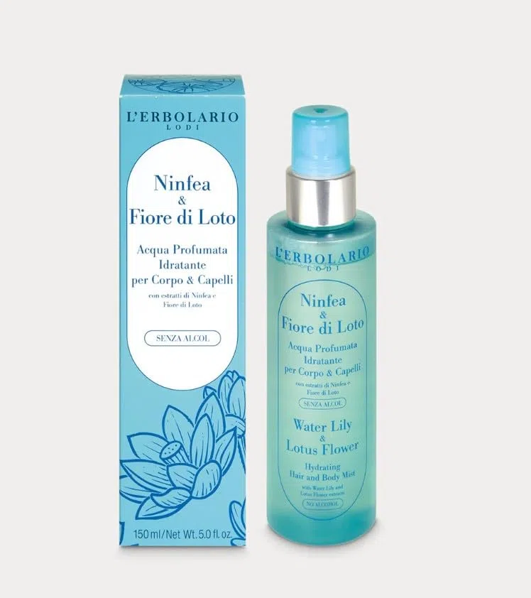 L'Erbolario | Acqua Profumata Ninfea & Fiore di Loto - Profumo Corpo e Capelli - Senza Alcol - 150 ml